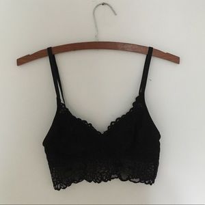 Black lace bralette